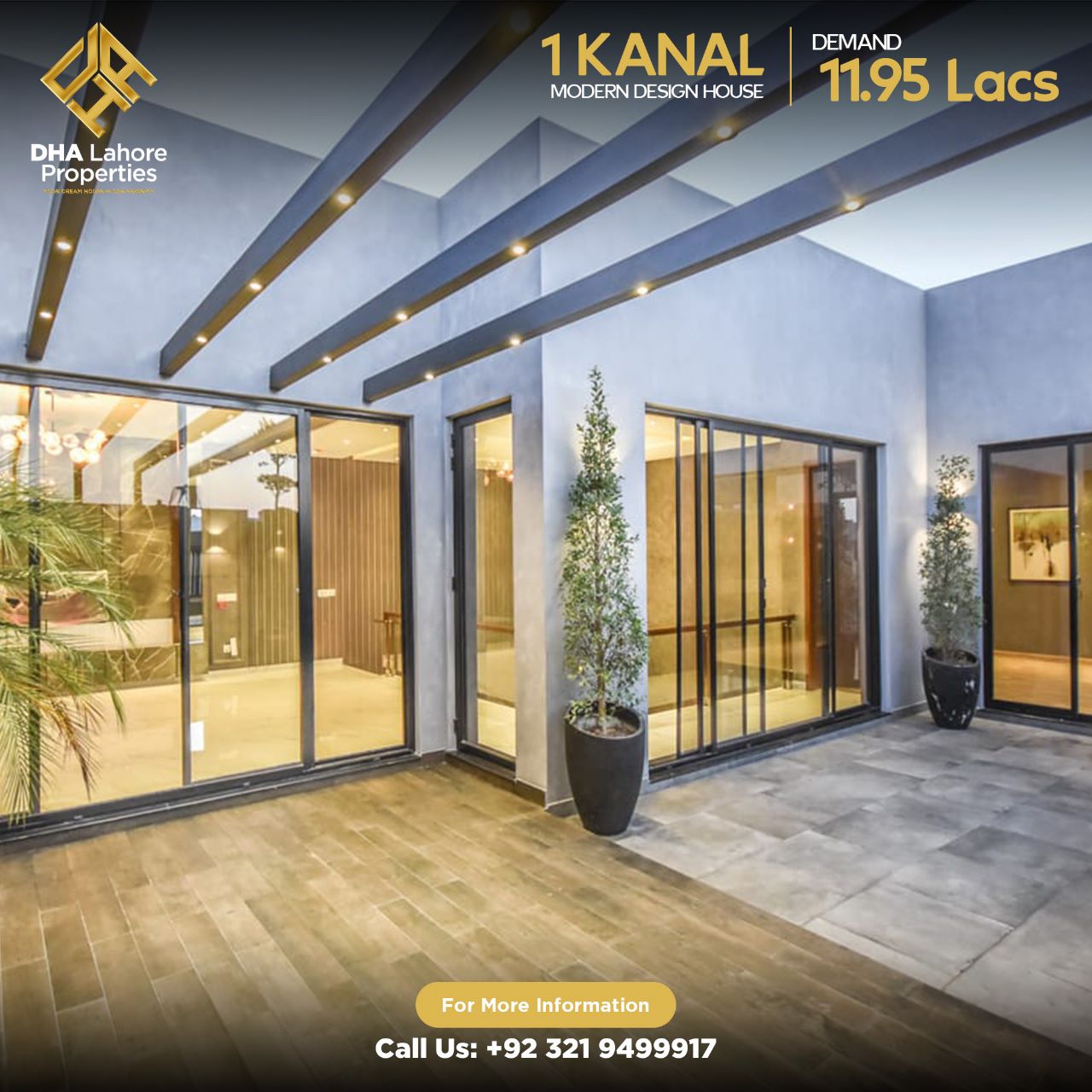 01 KANAL BRAND NEW HOUSE FOR SALE IN DHA LAHORE 7