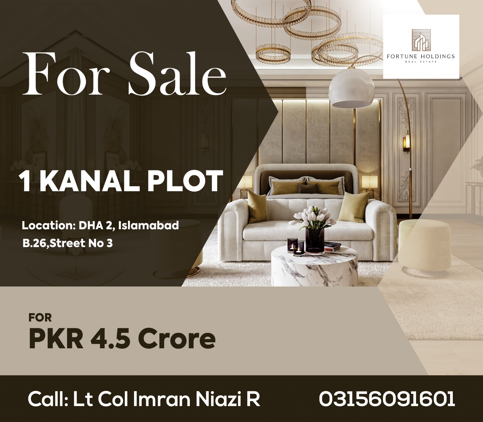 1 Kanal Residential Plot For Sale DHA 2 Islamabad