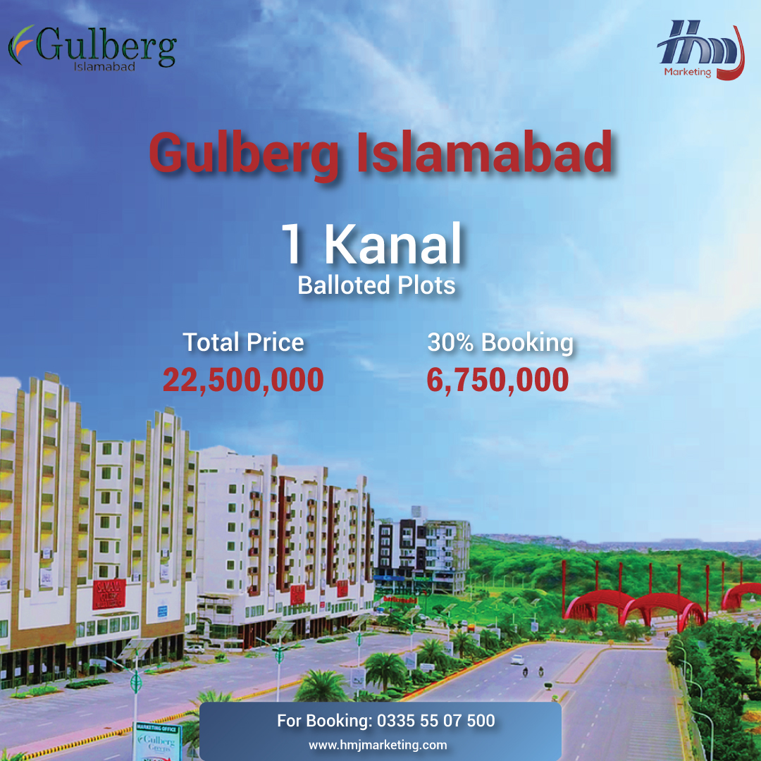 1 Kanal Residential Plot For Sale Gulberg Islamabad