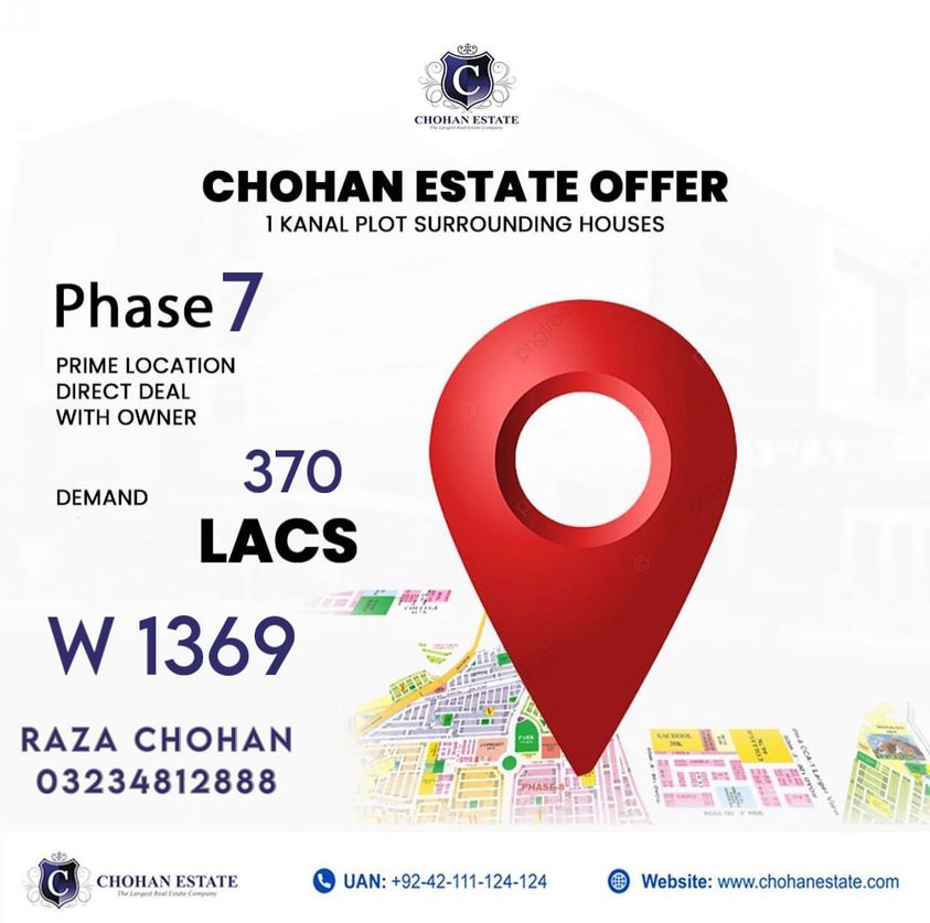 1 Kanal Residential Plot For Sale Phase 7 Lahore