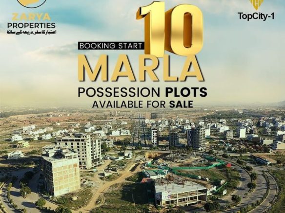 10 Marla possession plot For Sale Top city Islamabad
