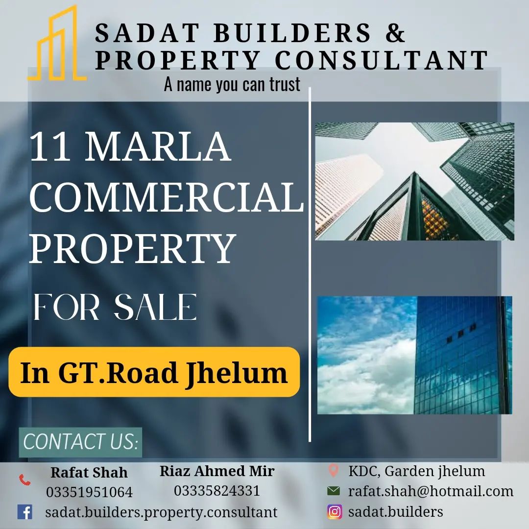 11 Marla Commercial Plot For Sale G.T Road Jhelum