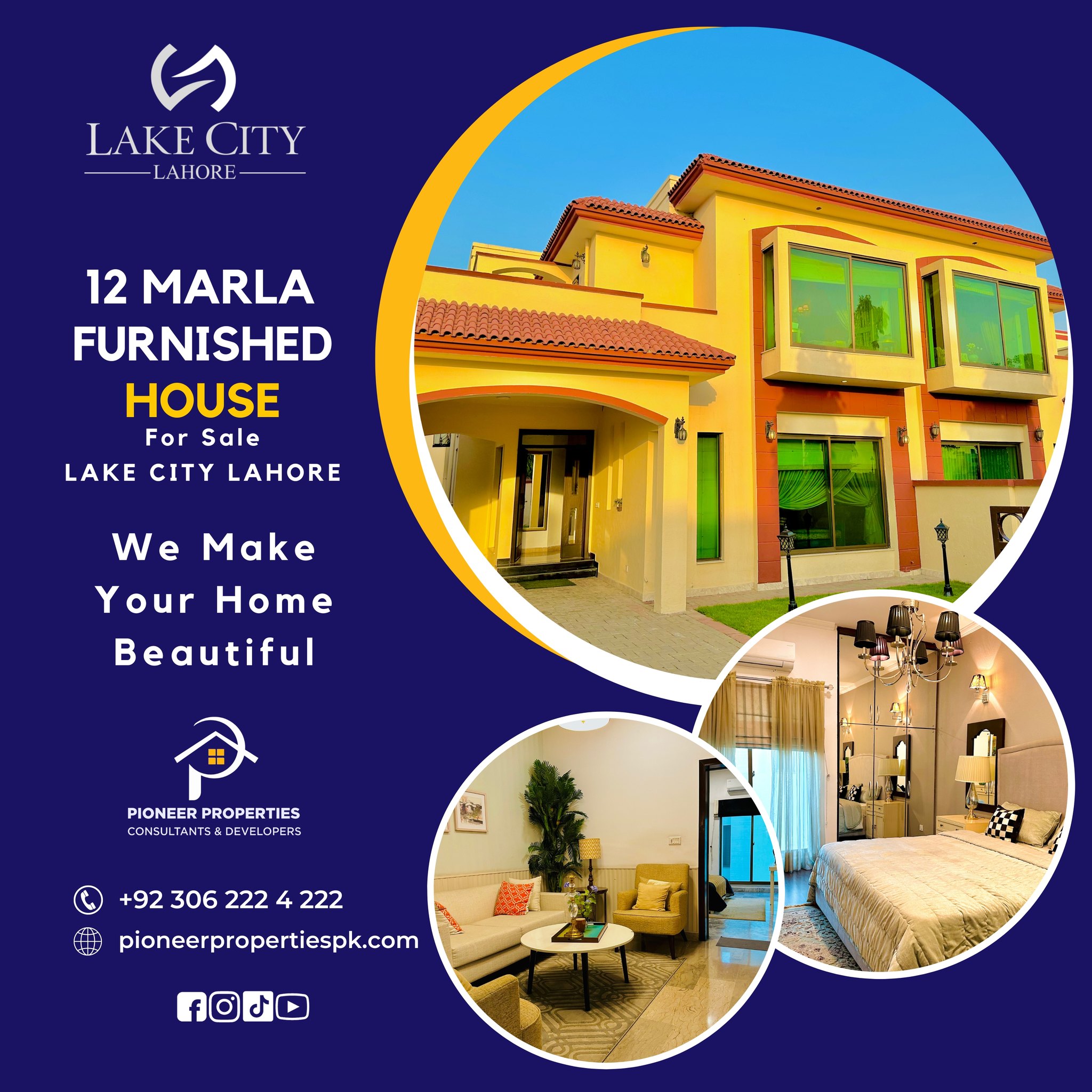 12 Marla Luxury Designer House For Sale Lake City Lahore