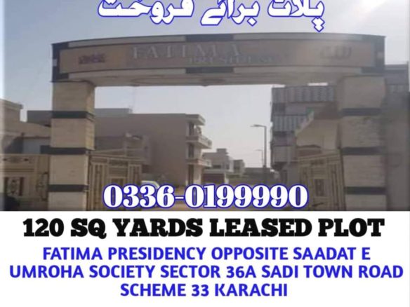 120 Sqyd Residential Plot For Sale In Sadi Town Road Karachi