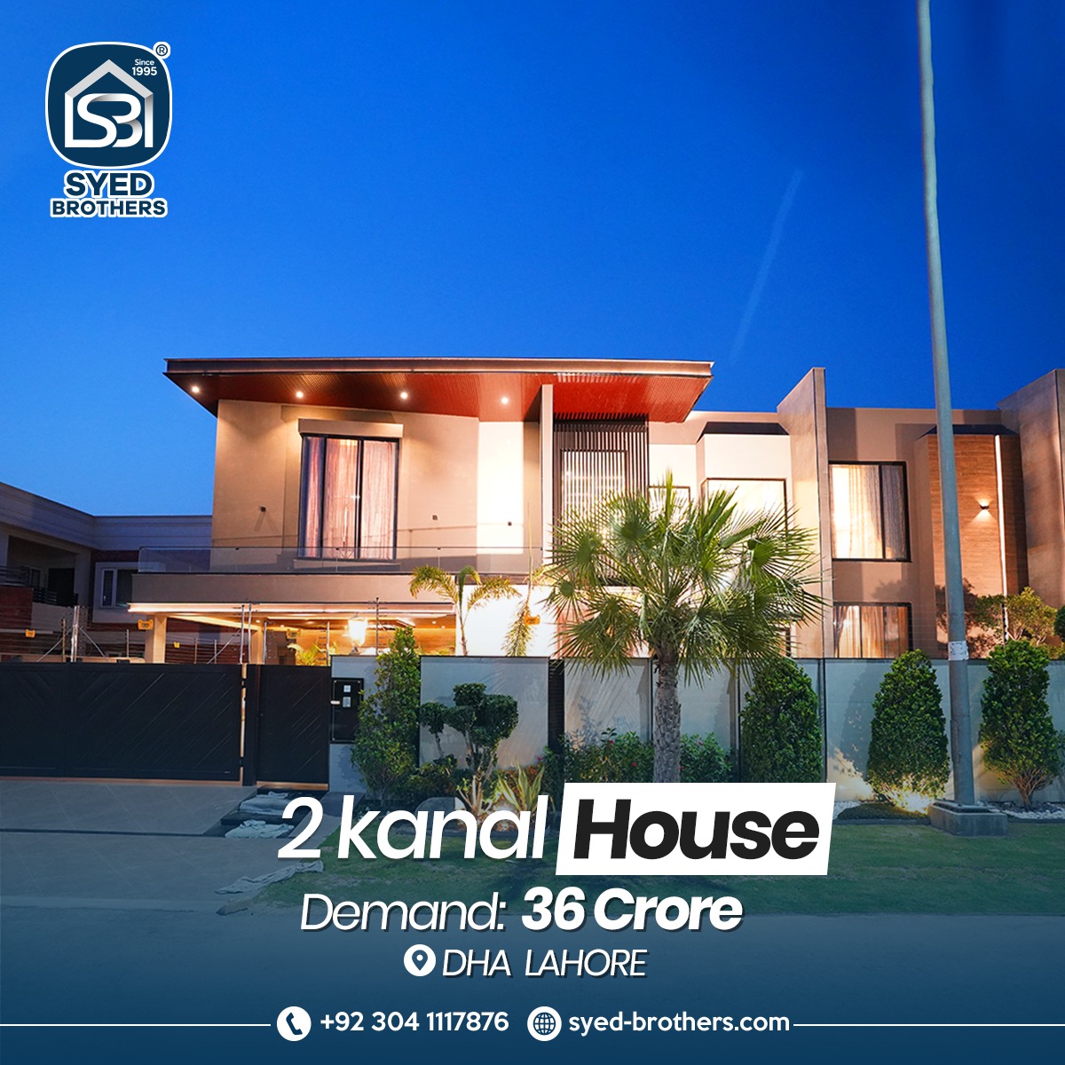 2 Kanal Luxury Designer House For Sale DHA Lahore