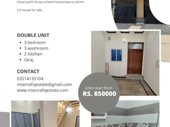 2 Marla Double Storey House For Sale Herbunspura Lahore