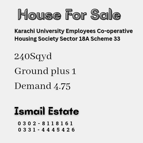240 Sqyd Single Story House For Sale In Sector 18 Karachi