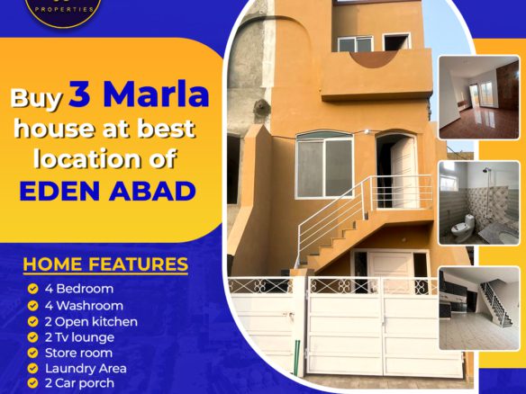 3 Marla Double Story House For Sale In Eden Abad, Lahore