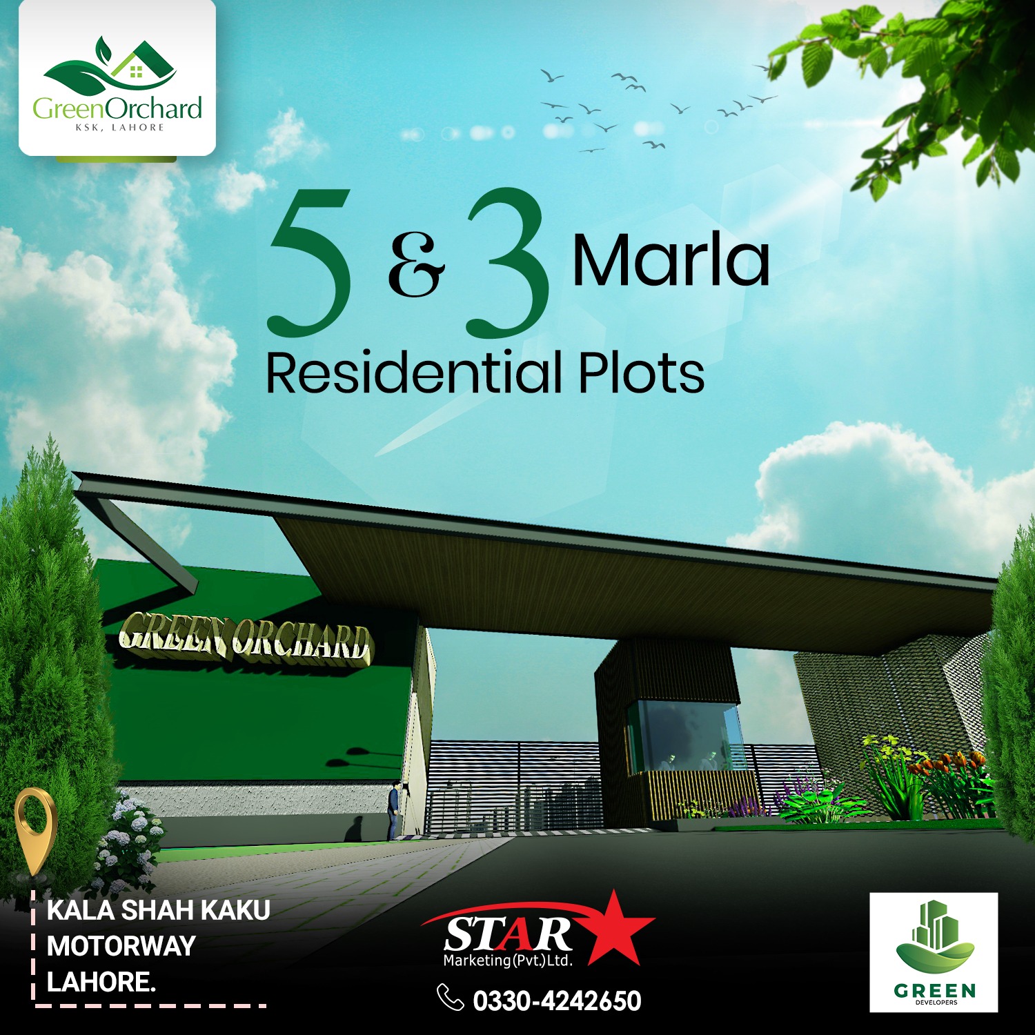 3 Marla Residential Plot For Sale Green Orchards Lahore