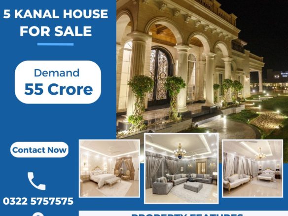 5 Kanal Luxury Designer House For Sale DHA Lahore