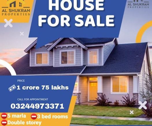 5 Marla Double Storey House For Sale Garden Town Lahore