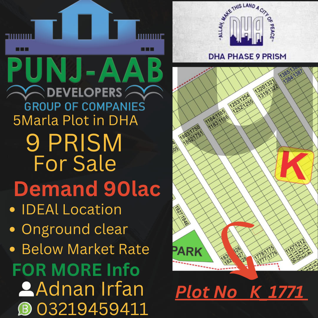 5 Marla Residential Plot For Sale DHA Lahore