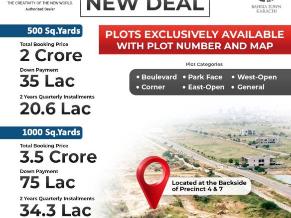 500 SQ Yards Residential Plot For Sale Bahira Town Karachi