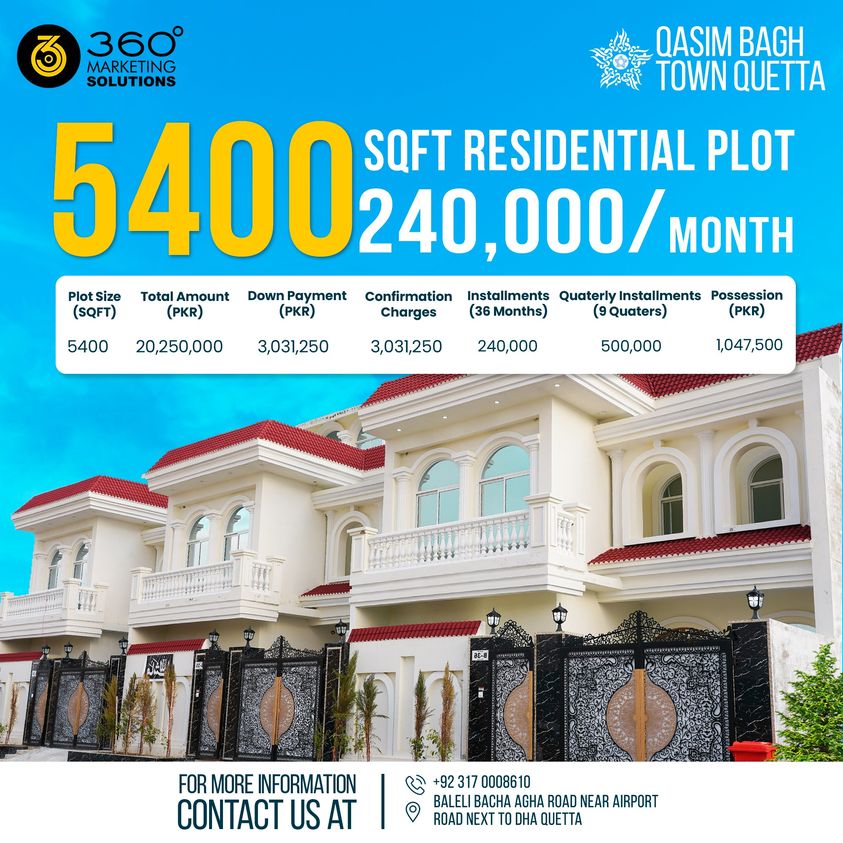 5400 sqft Residential Plot For sale Quetta