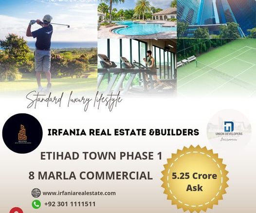 8 Marla Etihad Town Commercial Plot For Sale