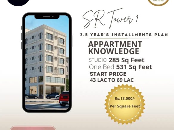 Bahria town 285 Sq ft Studio apartment Knowledge for sale.