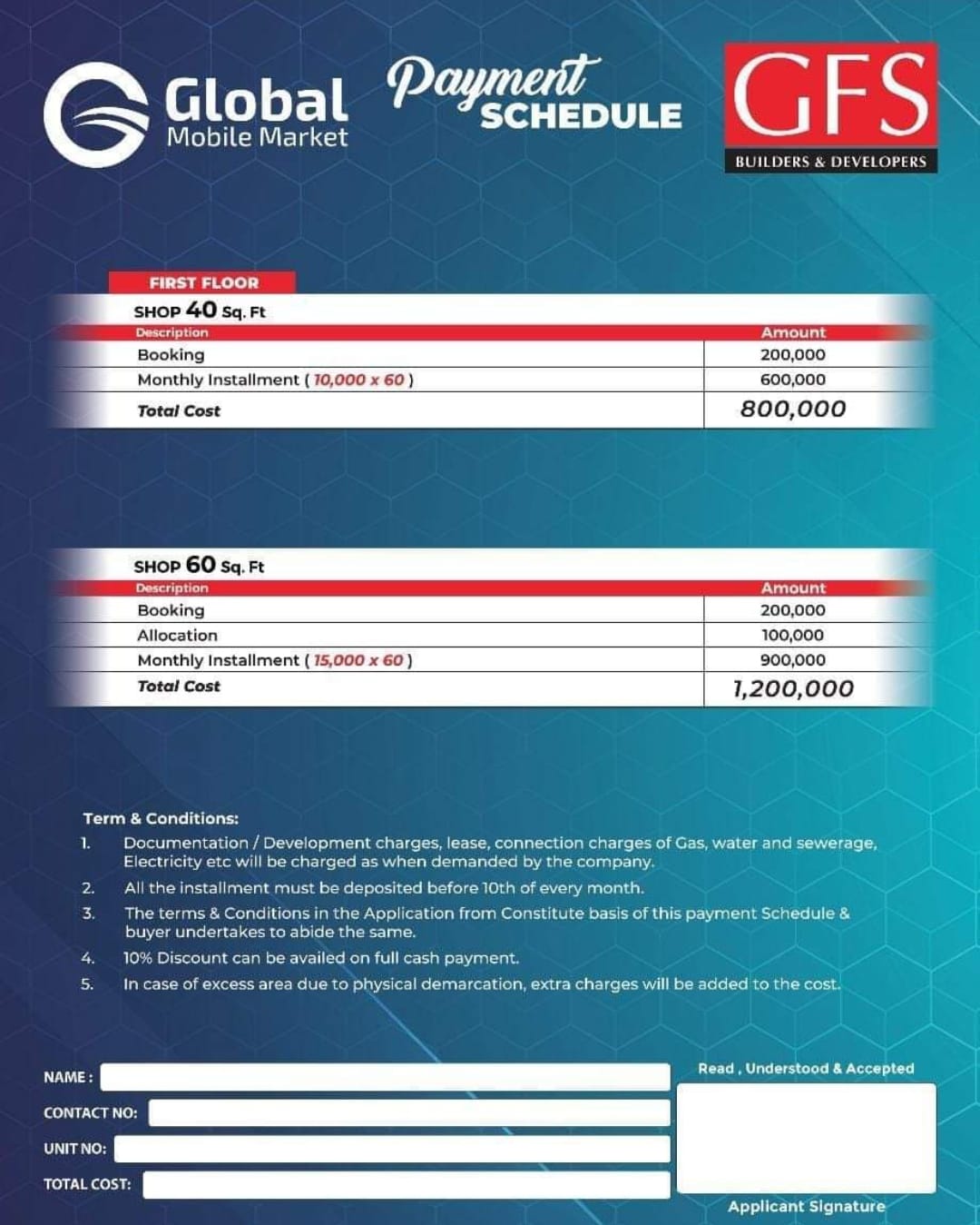 40 Sq Ft Shop For Sale In Global Mobile Market Karachi