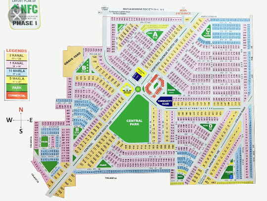 1 Kanal Plot For Sale NFC Society Lahore