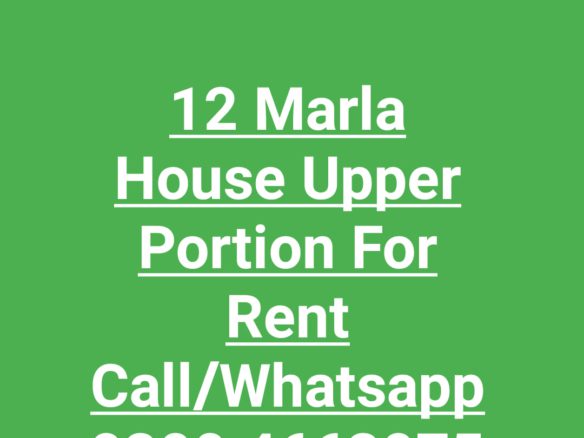 12 Marla Apartment For Rent Garden Town Lahore