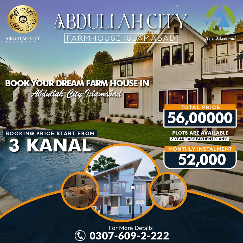 3 Kanal Plot For Sale Abdullah City Islamabad