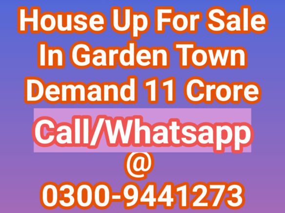 House For Sale Garden Town Lahore