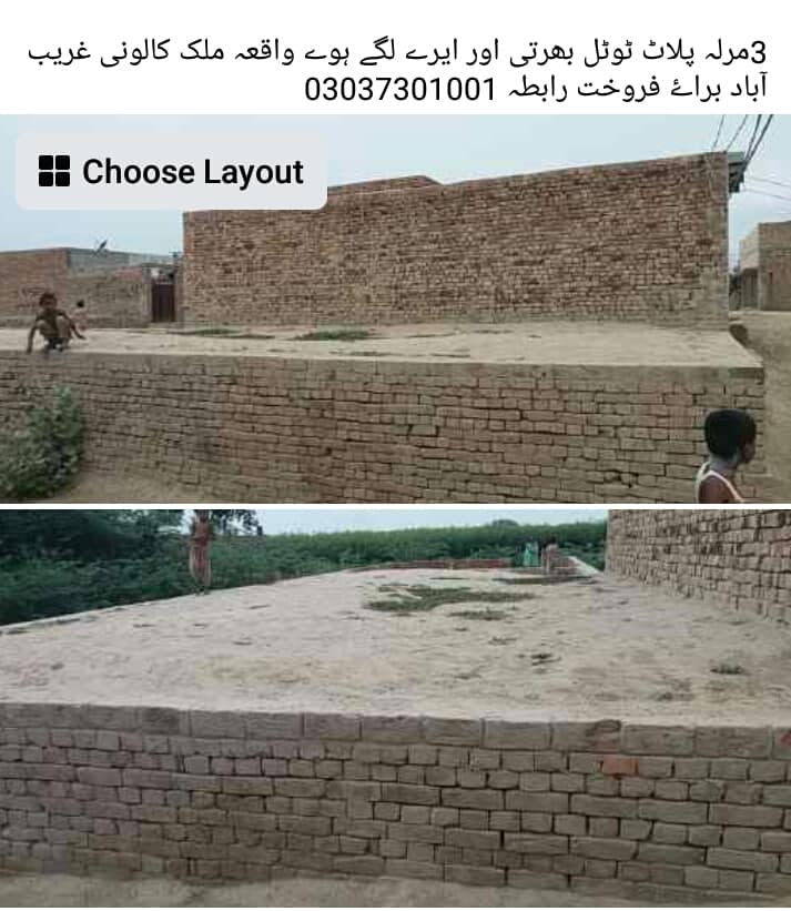 3 Marla Plot For Sale Malik Colony Ghreeb Abad Khanpur