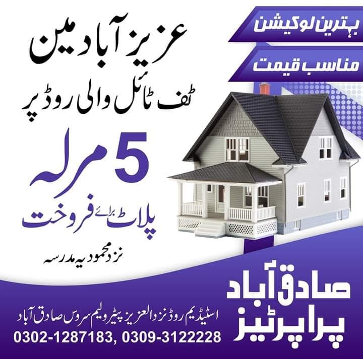 5 Marla Plot For Sale Azizabad, Sadiqabad