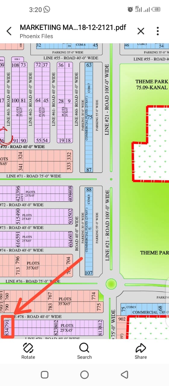 Plot For Sale Citi Housing Phase 1 Multan