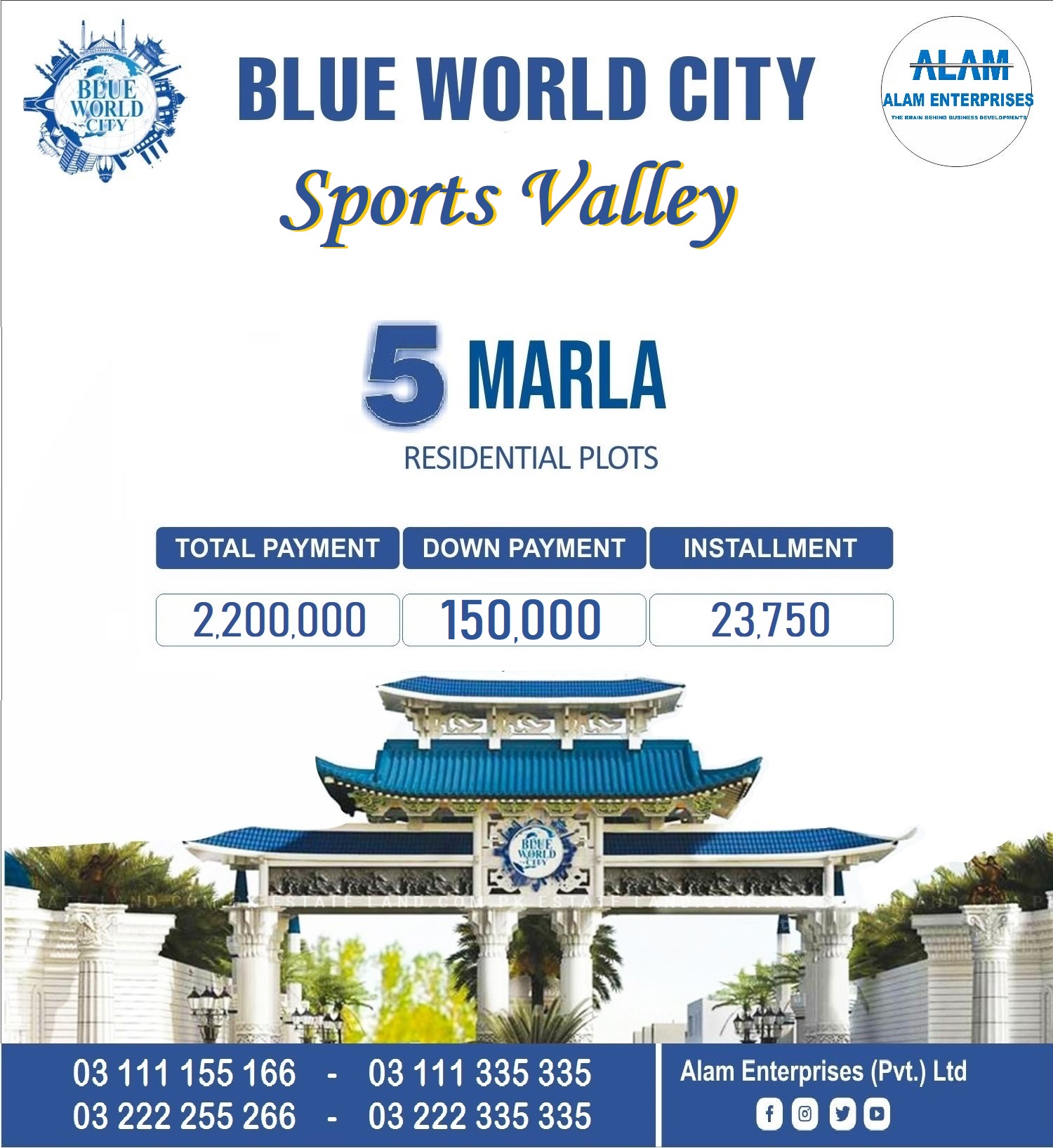 Sports Valley, 5 Marla plot for sale Blue World City