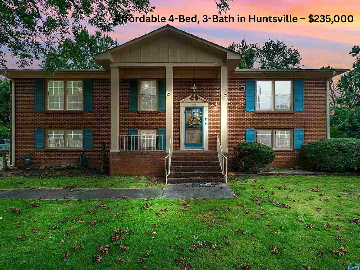 Affordable 4-Bed, 3-Bath in Huntsville – $235,000