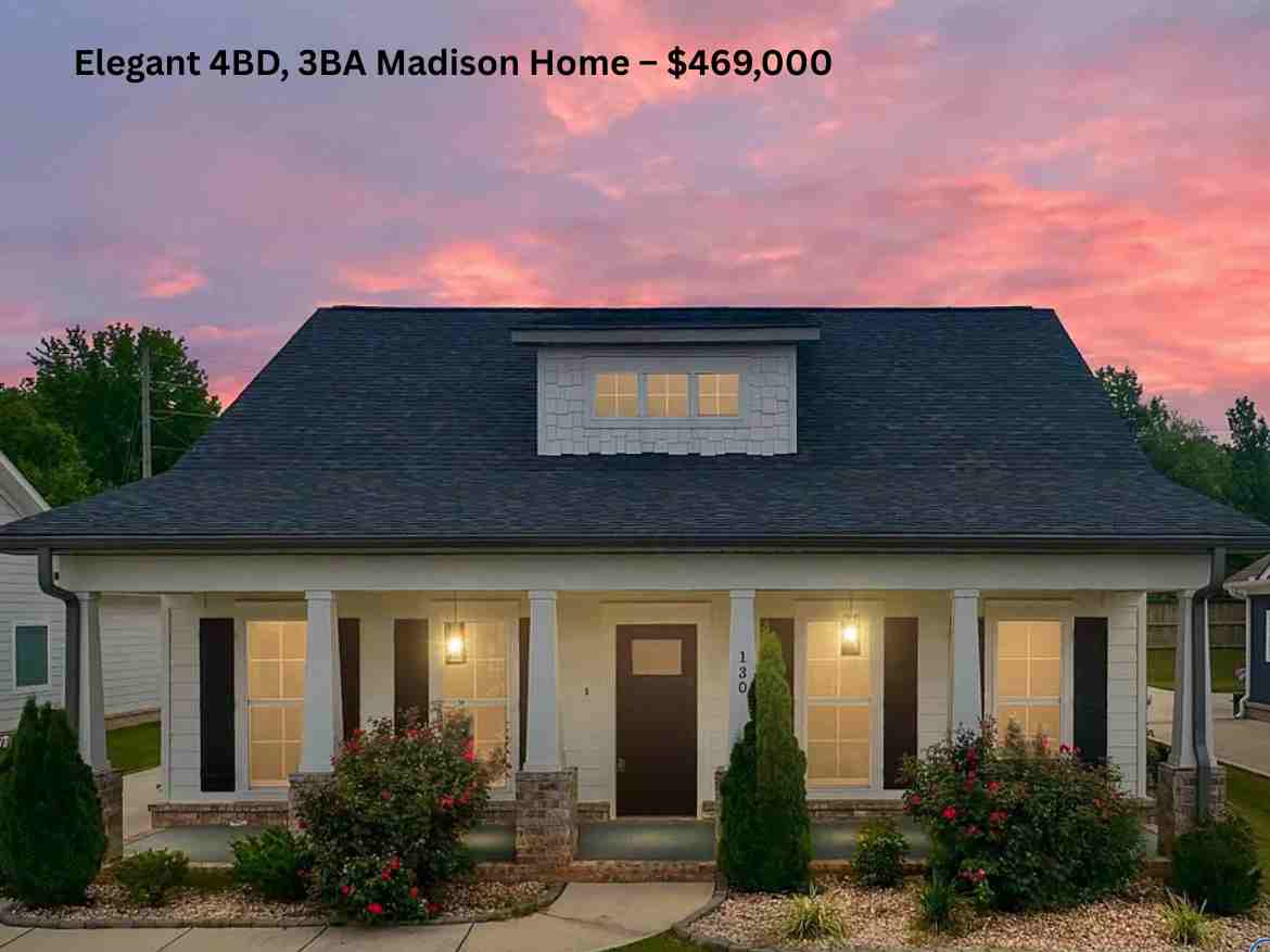 Elegant 4BD, 3BA Madison Home – $469,000