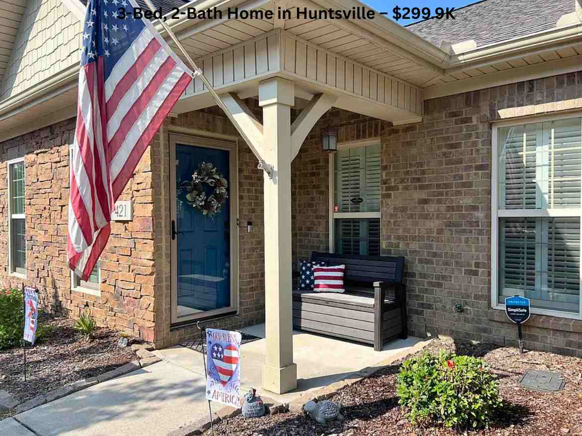 3-Bed, 2-Bath Home in Huntsville – $299.9K