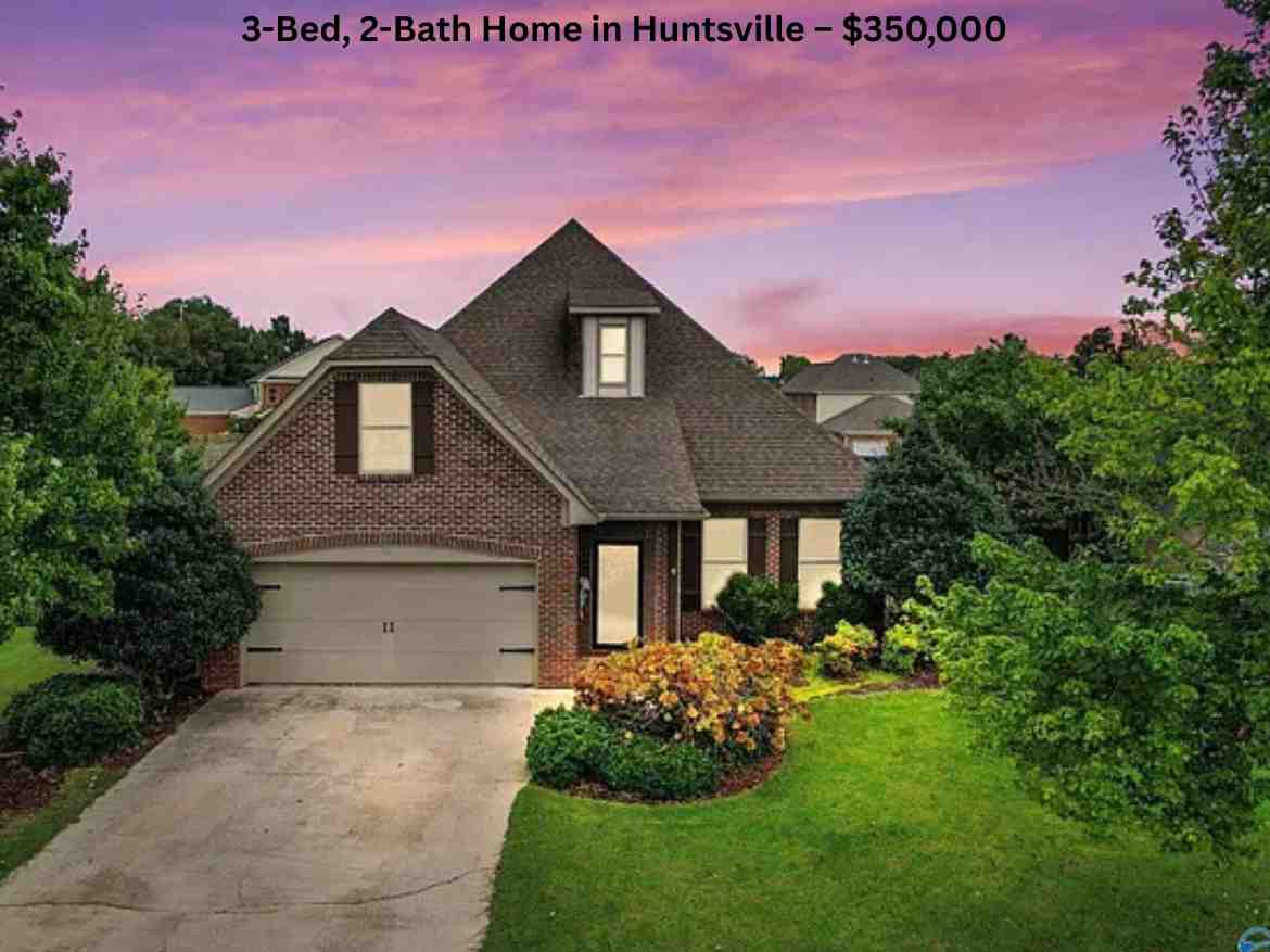 3-Bed, 2-Bath Home in Huntsville – $350,000