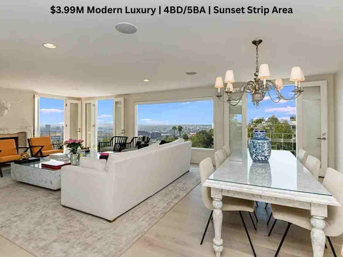 $3.99M Modern Luxury  4BD5BA  Sunset Strip Area (1)