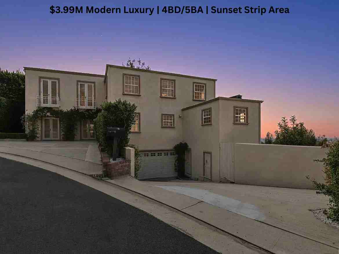 $3.99M Modern Luxury  4BD5BA  Sunset Strip Area (2)