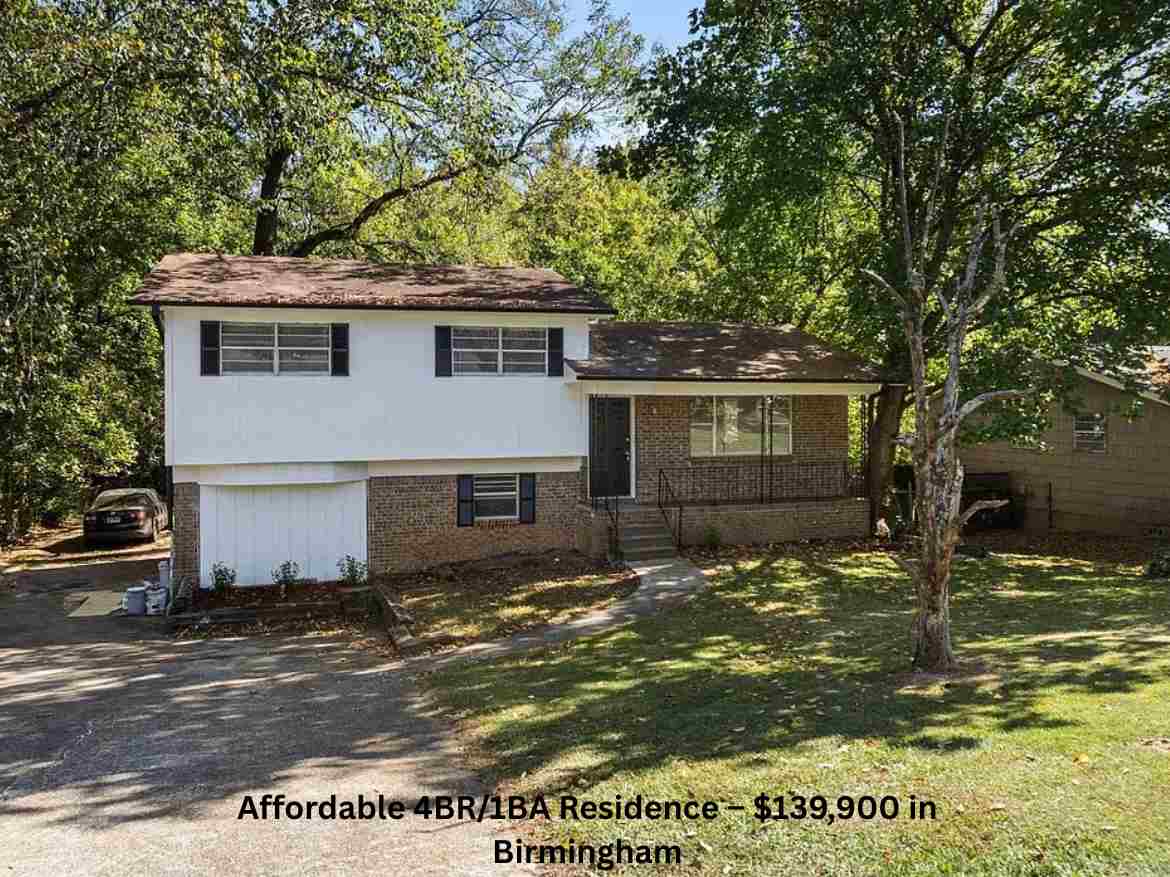 Affordable 4BR1BA Residence – $139,900 in Birmingham