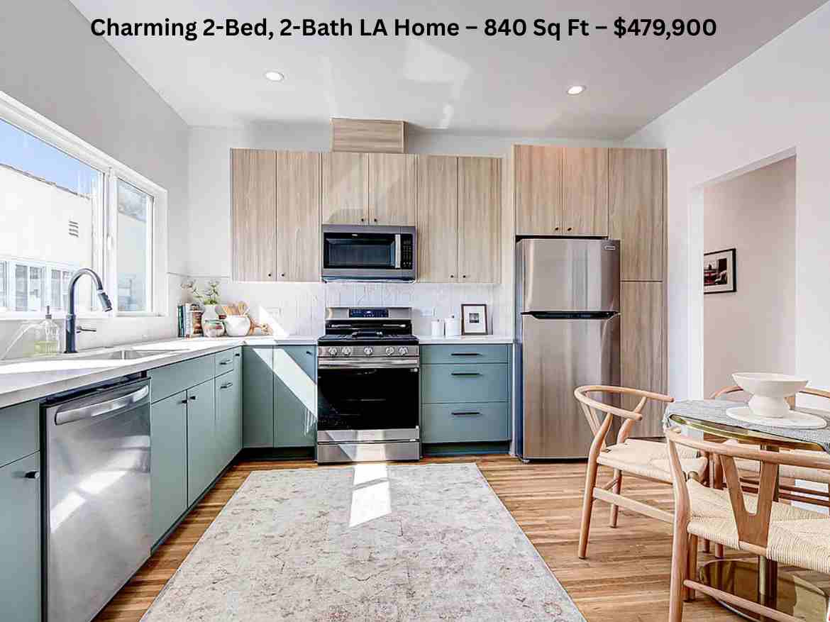 Charming 2-Bed, 2-Bath LA Home – 840 Sq Ft – $479,900