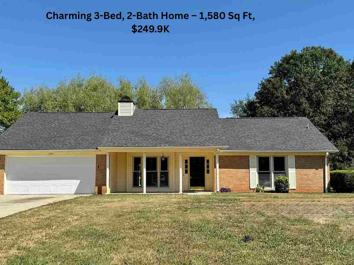 Charming 3-Bed, 2-Bath Home – 1,580 Sq Ft, $249.9K