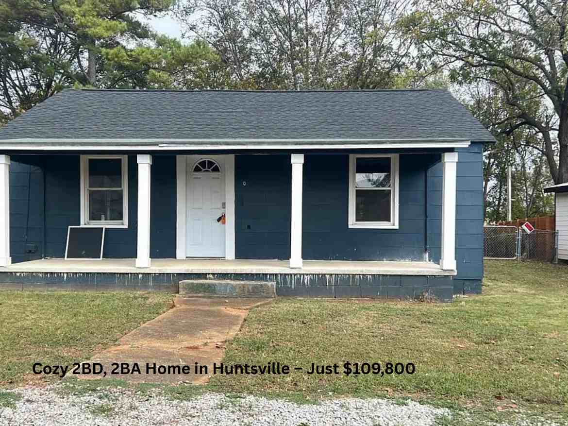 Cozy 2BD, 2BA Home in Huntsville – Just $109,800