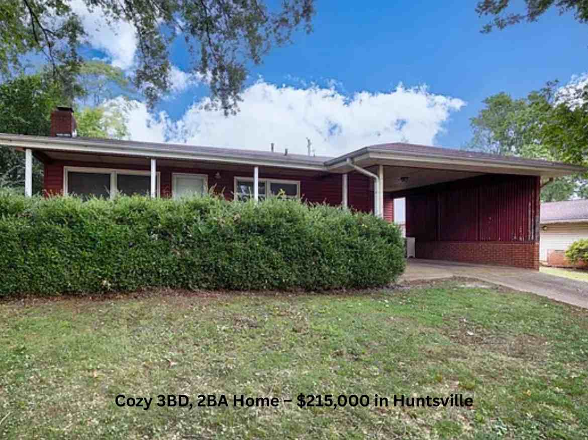 Cozy 3BD, 2BA Home – $215,000 in Huntsville (1)