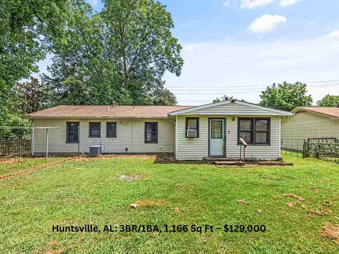 Huntsville, AL 3BR1BA, 1,166 Sq Ft – $129,000