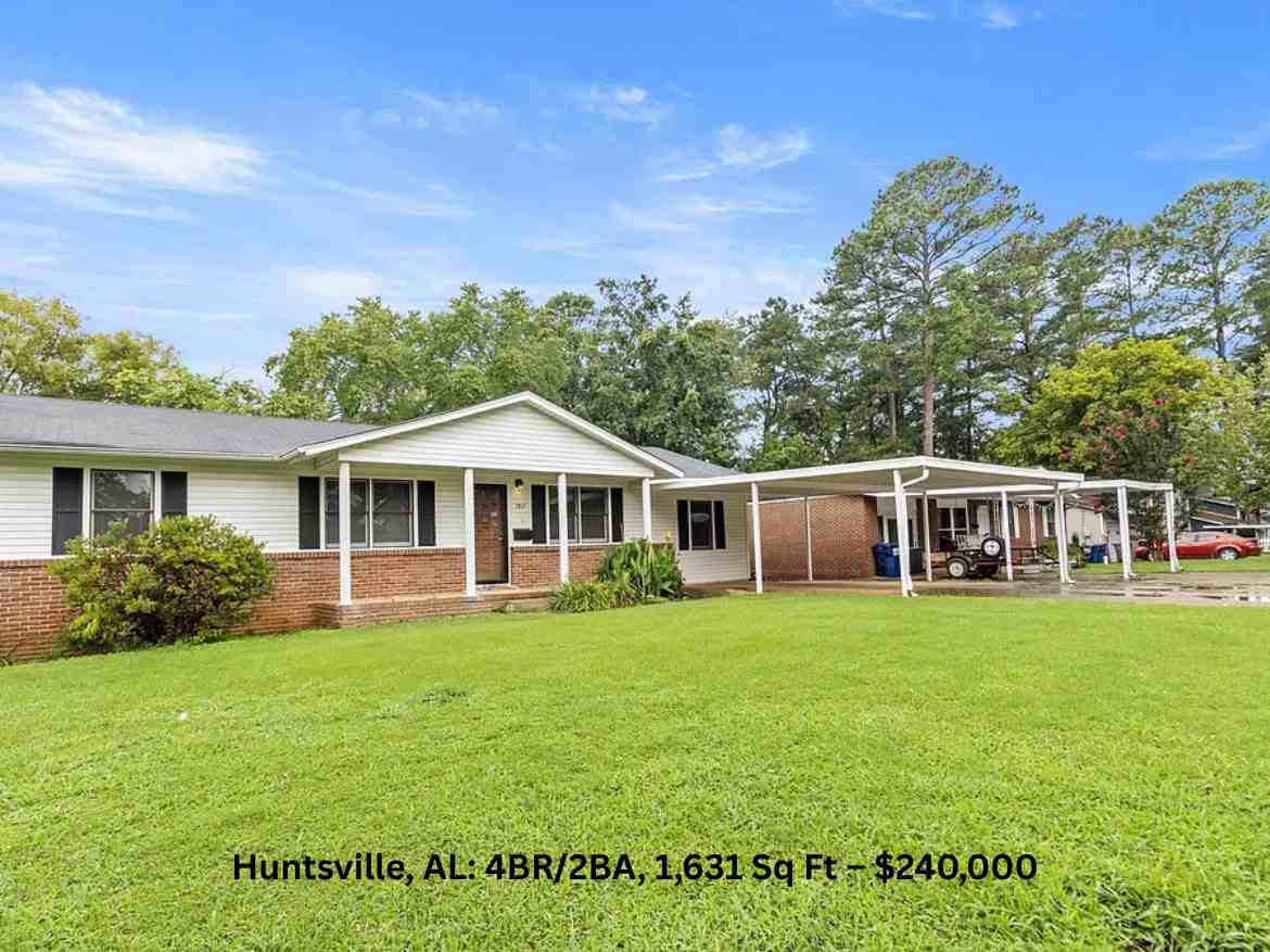 Huntsville, AL 4BR2BA, 1,631 Sq Ft – $240,000