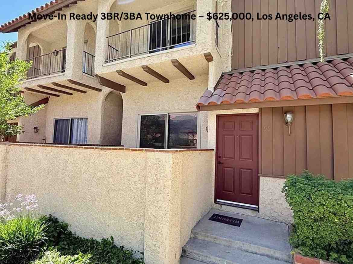 Move-In Ready 3BR3BA Townhome – $625,000, Los Angeles, CA