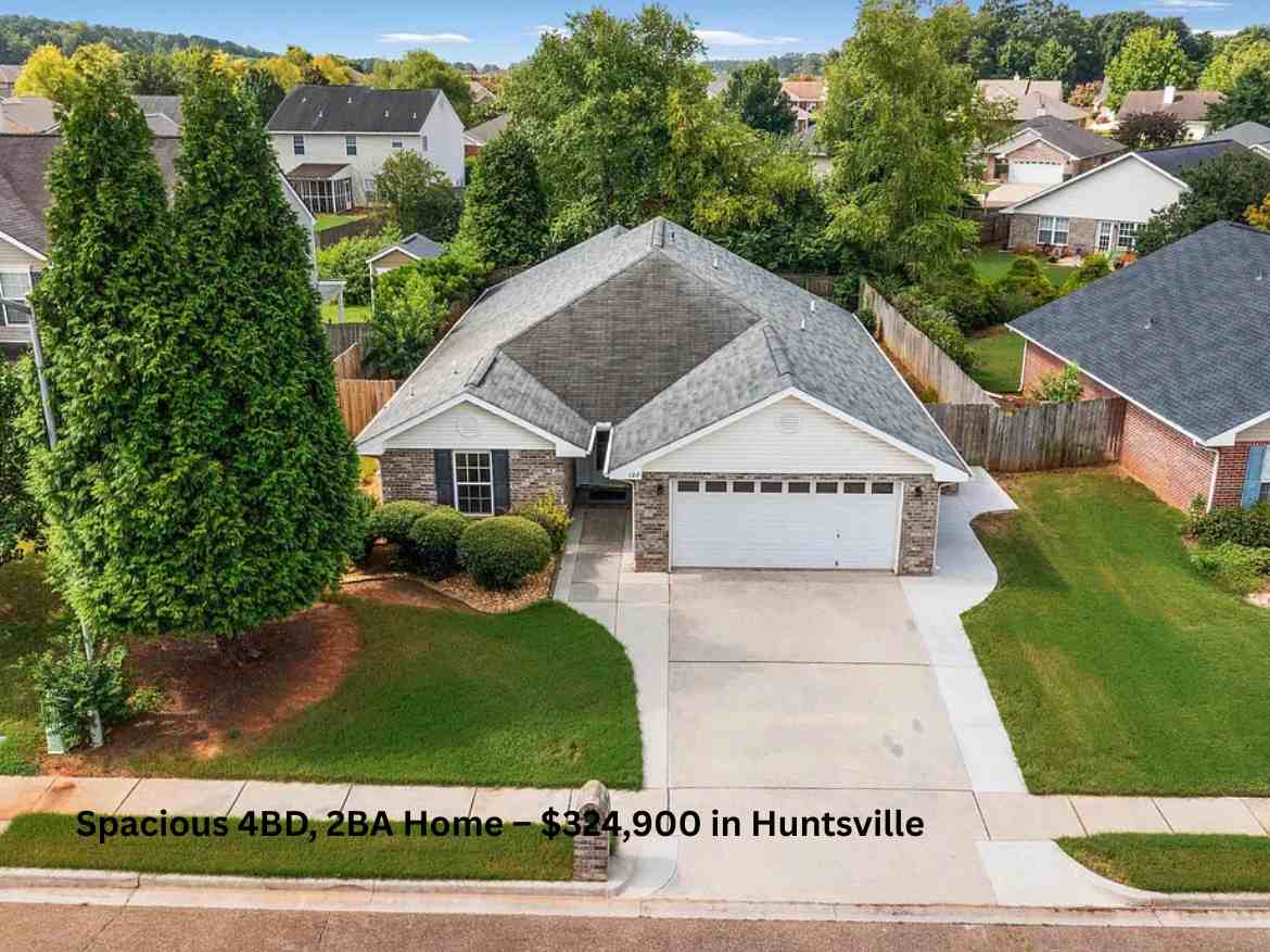 Spacious 4BD, 2BA Home – $324,900 in Huntsville